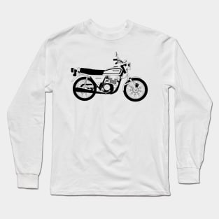 Kawasaki KZ200 Black Outline Long Sleeve T-Shirt